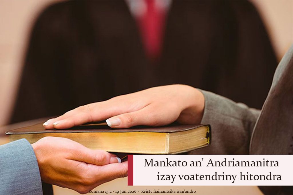 Mankato an' Andriamanitra izay voatendriny hitondra